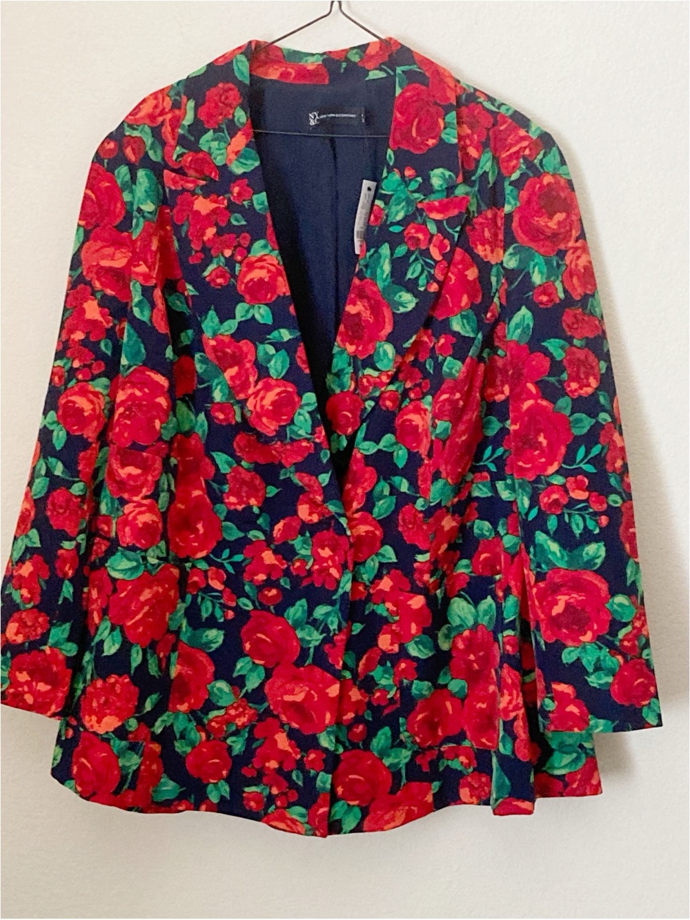 New York & Company Rose Floral Print Blazer